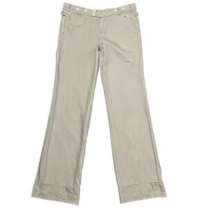 G1 Goods Anthropologie Linen Blend Straight Leg Conservation Pants 8x34 Khaki